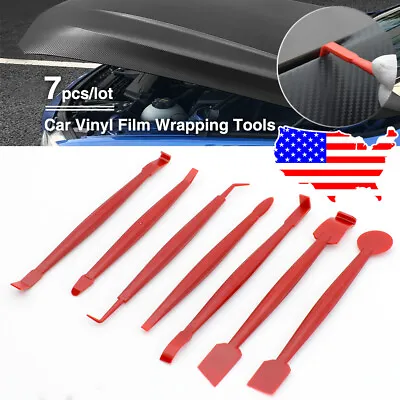 7x Car Wrap Vinyl Tool Kit 3D Carbon Fiber Decal Film Squeegee Felt Remove Kit • $7.95