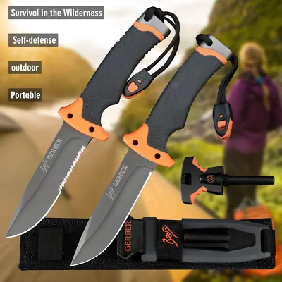 Military Knife Fixed Blade Camping Hunting Tactical Survival Kit Outdoor Cutting • $27.99