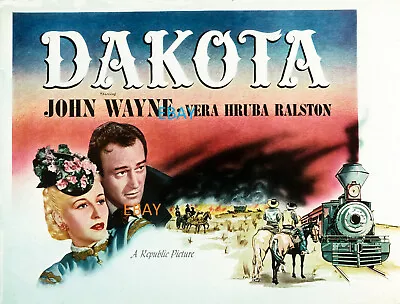 John Wayne Vera Ralston Dakota 8x10  Photo AA6190 • $7.50