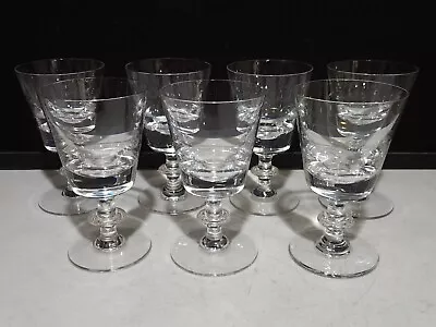 $99.99 • Buy Set Of 7-  Val St. Lambert Crystal State Plain 5 3/8  Red Wine Glasses