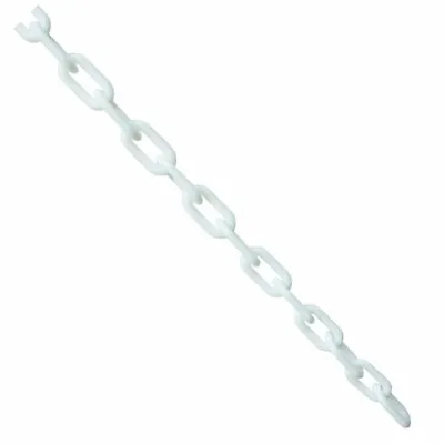 Plastic Barrier Chain Link Safety Decorative Garden Fence - White 5m X 6mm • £9.75