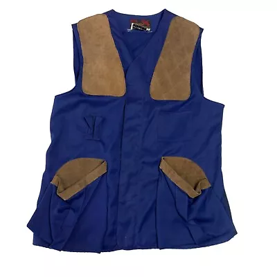 Vintage 10x Mens Blue Extra Large XL Bird Hunting Shooting Vest Talon Zipper • $29.99