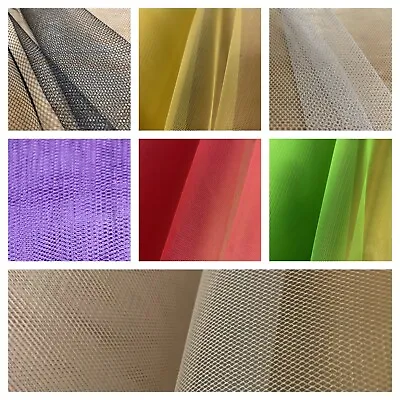 58/60  Hard Net Crinoline Fabric Per Yard 100% Polyester (VARIOUS COLORS) • $6.99