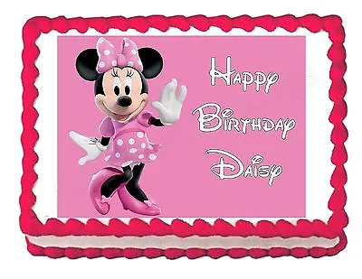 MINNIE MOUSE Party Decoration Edible Cake Image Cake Topper • $9.95