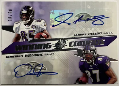 2006 SPX Winning Combos Derrick Mason Demetrius Williams 8/50 Dual Auto Ravens • $19.99