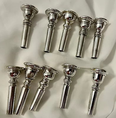 10 Vintage CORNET Mouthpieces Good Reference Late 1800s-1930s...regular Shank #1 • $59.99