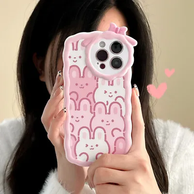 Cute Rabbit Pink Bunny Phone Case For IPhone 14 13 12 11 Pro Max Plus XR 7/8P • $7.69