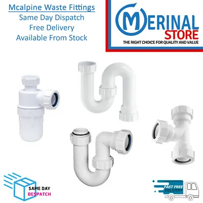 Mcalpine Plumbing Pipe Waste Fittings Plastic Bath Sink Basin • £12.36