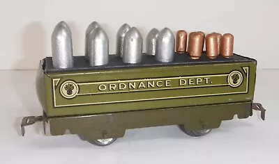 Marx #552M O Gauge Army Train Prewar Ordnance Dept Gondola Car W/Ordnance Load • $99.99