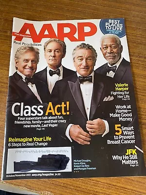 AARP Magazine - Oct/Nov 2013 - Morgan Freeman Robert DeNiro Michael Douglas • $7.01