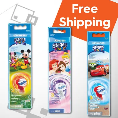 GENUINE (3xMickey 3xPrincess 3xCars) Oral-B Braun Kids Children Toothbrush Heads • $64.95