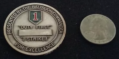 $11 • Buy VINTAGE 1st Infantry Division ID 3rd Artillery Defense Artillery Challenge Coin