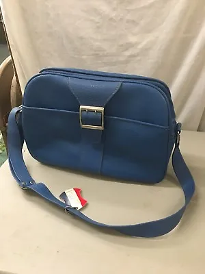 Vintage Blue Samsonite Royal Traveller Montbello Overnight Carry-On Luggage • $39.99