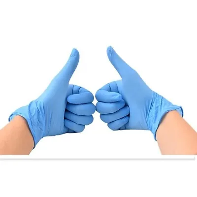 100 Disposable Blue Nitrile Medical Exam  Gloves Powder Free Latex Free S/m/l • £2.65