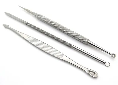 $5.93 • Buy Blackhead Remover Tools Comedone Acne Blemish Extractor Tool Kit (set Of 3) 