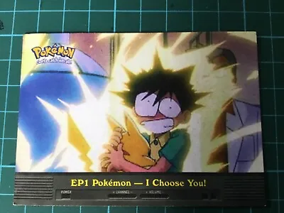 2000 Topps Pokemon EP1 Pokemon-I Choose You! TV Animation Series 2 Blue Logo • $3.61