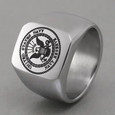 USA Military Ring United States Marine Corps US Army Men Signet Stainless New • $9.99