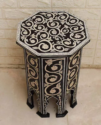 Handmade 21  Wood Side Table Morocco Coffee & End Bedside Table Persian Design • $299