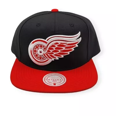 Mitchell & Ness Detroit Red Wings Team 2 Tone 2.0 Black/Red Adjustable Snapback • $36.99