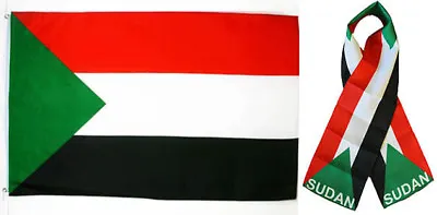 $16.88 • Buy  Wholesale Combo Set Sudan Sudanese Country 3x5 3’x5’ Flag And 8 X60  Scarf  