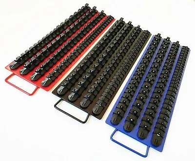 240pc GOLIATH INDUSTRIAL SOCKET STORAGE TRAY RAIL RACK HOLDER SET 1/4 3/8 1/2 • $66.99