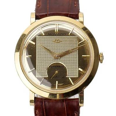 Rare Vintage Movado Gentleman Automatic Men's Watch 18K Gold Stunning 34.5mm • $2699.99