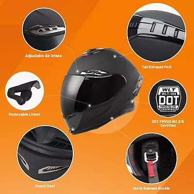 Medium Motorcycle Full Face Outer Visor Waterproof Helmet For Icon Airflite DOT • $80.99