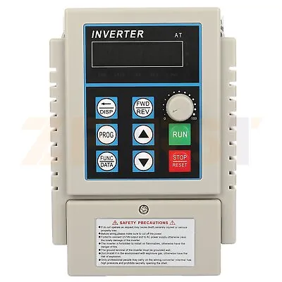 220V 0.75kw Variable Frequency Drive VFD Single To 3 Phase Speed Control Convert • $73.49