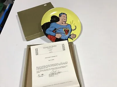 Superman Man Of Steel 10  LE Low # 44 Signed Plate Joe Shuster Art 50th Birthday • $95