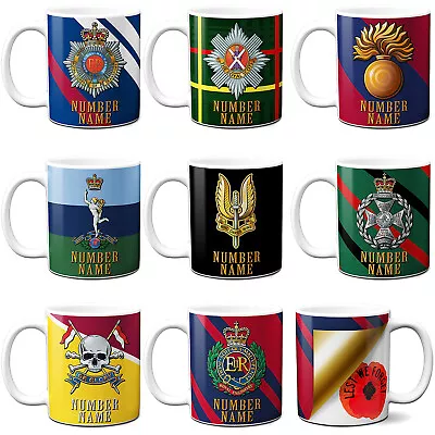 £12.95 • Buy Personalised British Military Mug Remembrance Poppy Official Birthday Dad Gift