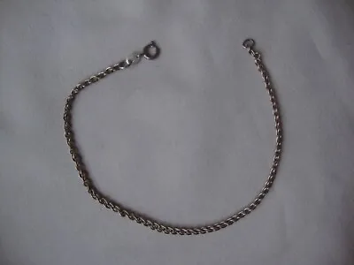 Vintage Italian Minimalist Double Link Chain 7.5  Sterling Silver 925 Bracelet • $14.99