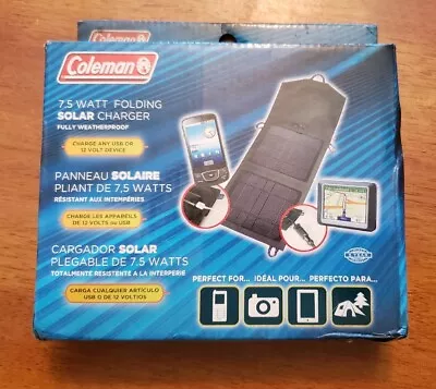 Coleman 7.5 Watt Compact Lightweight Folding Solar Panel With USB Charger 12V • $33