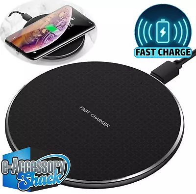 Wireless Fast Charger Charging Pad Dock For Samsung IPhone Android Cell Phone • $6.38