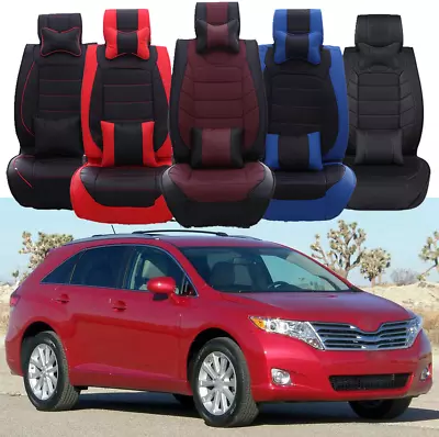 For Toyota Venza Front&Rear Car Seat Covers 2/5-Seats Cushion Set PU Leather • $139.11