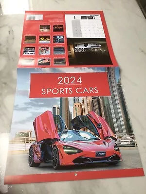 2024 Calendar Cars Amazing Cool Fast Sports Cars Month To View • £3.99