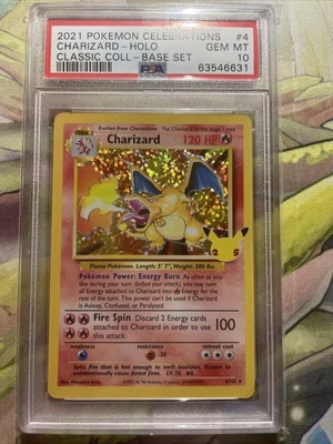 $485 • Buy PSA 10 Charizard Holo 4/102 Pokemon Classic Collections Celebrations GEM MINT