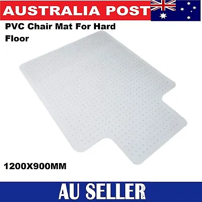 $56.99 • Buy 3mm PVC Home Office Desk Chair Mat For Hard Floor Protection With Lip For Carpet