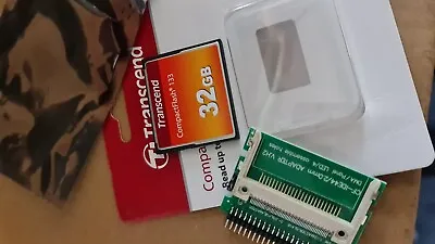CF Card Compact Flash Card To 2.5  Male IDE 44Pin LED PCB Adapter + 32gb Card • £20