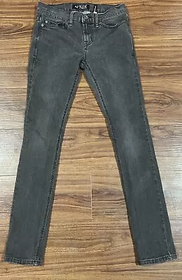 XXX Rude Jeans Black Gray Denim Pants Super Skinny Stretch Hot Topic Mens 28x32 • $26.84