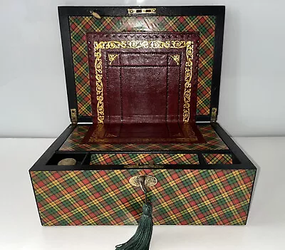 Fabulous Antique Queen  Victoria Tartan Ware Writing Slope Buchanan Clan  C1880 • £895