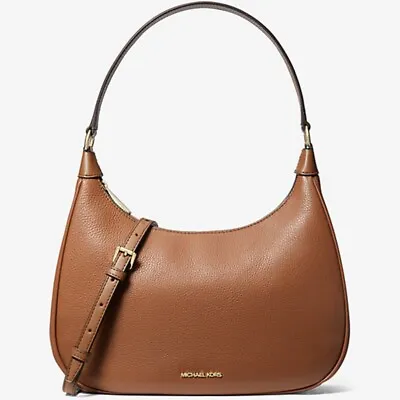 Michael Kors Cora Large Pebbled Leather Shoulder Bag Luggage • $170