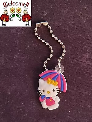New !! Hello Kitty (umbrella)  Bag Tag Keyring Keychain Purse Wallet 302w  • $5.02