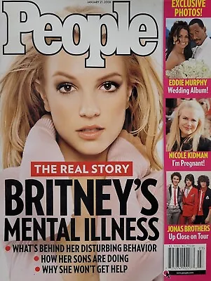 BRITNEY SPEARS January 2008 PEOPLE Magazine JONAS BROTHERS / NICOLE KIDMAN +++ • $10