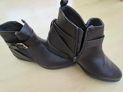 Jd Williams Dark Brown Boots Size 7 Eee Fit Bn W/t • £9.99