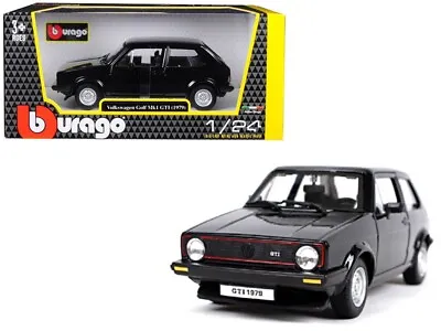 Bburago 1979 Vw Volkswagen Golf Mk1 Gti  1/24 Diecast Model Black 18-21089 Bk • $20.90