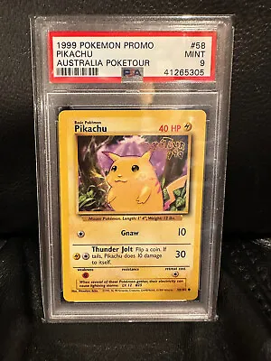 $122.50 • Buy PSA 9 Non-Holo 1999 PokeTour Promo Pikachu Pokemon WOTC Card Base 58/102