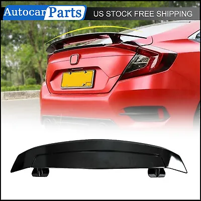 46'' Universal GT Style Gloss Black Rear Trunk Spoiler Wing Racing W/ Adhesive • $71.99