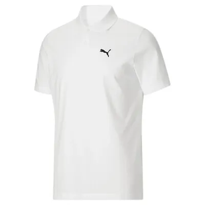 Puma Essential Short Sleeve Polo Shirt Mens White Casual 67910502 • $14.99