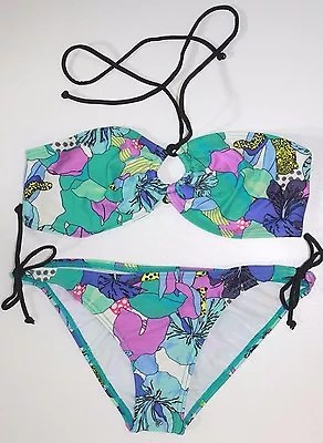 Women's VZ Von Zipper Bandeau Bikini Swimsuit. Size 8 - 14. NWT RRP $79.95 • $12.90