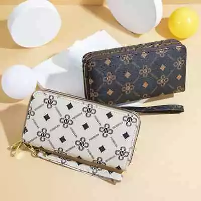 Ladies Double Zipped Multi Compartments Money Credit Card Coin PURSE WALLET • £11.99